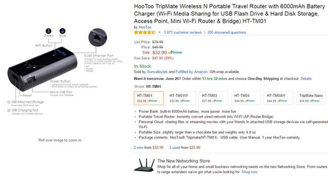 Fotografía - [Offre Alerte] HooToo Voyage routeur-batterie Combos sont de 20% de réduction avec coupon sur Amazon